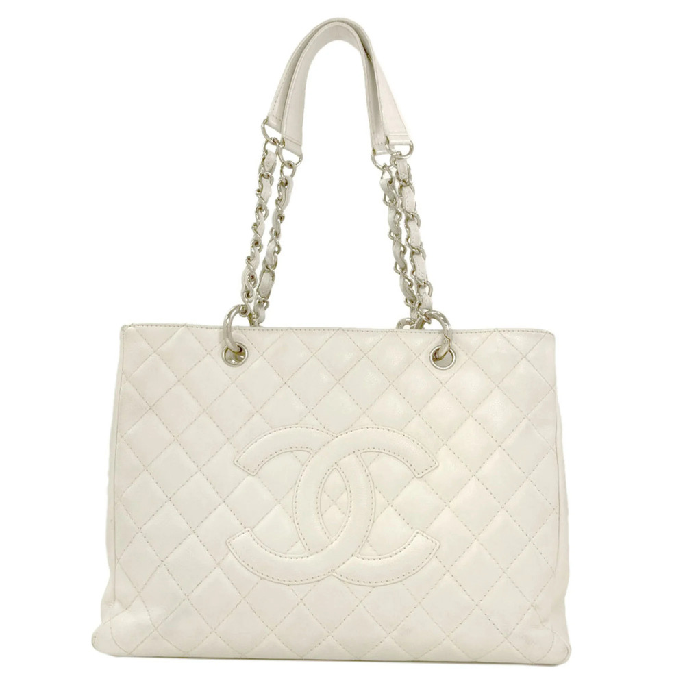 Chanel Coco Mark Matelassé Tote Bag with Silver Hardware, Grained Calfskin, W...